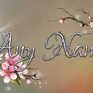Custom License Plate - Custom Car Tag - Personalized License Plate - Your text - Any Name - Cherry Blossom Sparkle
