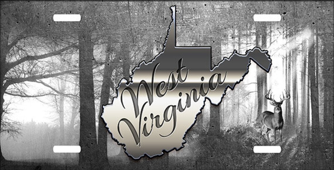 WV West Virginia Custom License Plate Custom Car Tag Etsy