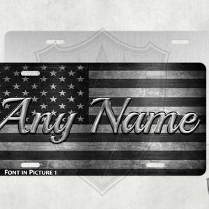 American Flag - Personalized License Plate - Your text - Custom License Plate - Car Tag