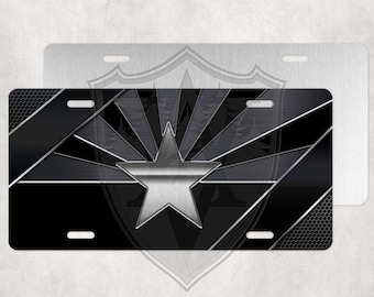 Arizona - Custom License Plate - Custom Car Tag - Black Chrome