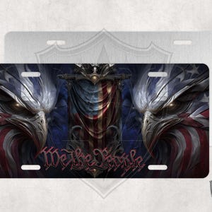 We The People Eagles License Plate - Custom License Plate - Custom Car Tag - Personalized License Plate