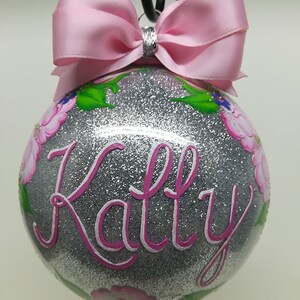 Hand Painted Ornaments Personalized Gift Mother&#39;s Rose