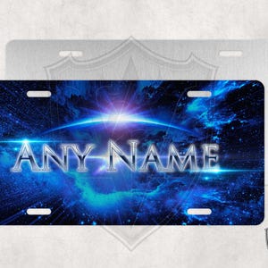 Custom License Plate - Galaxy - Custom Car Tag - Frozen Space