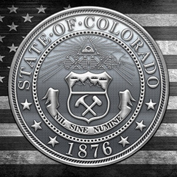 Black License Plate Colorado Etsy