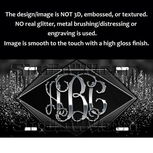 Custom License Plate Monogram Personalized License Plate Etsy