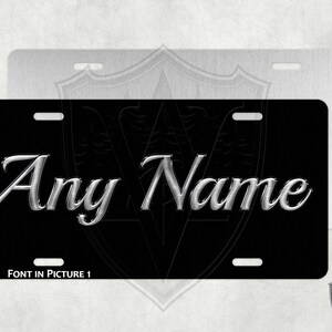 Eurosport Daytona Mopar Emblem Inlaid Matte Black License Plate – Officially Licensed