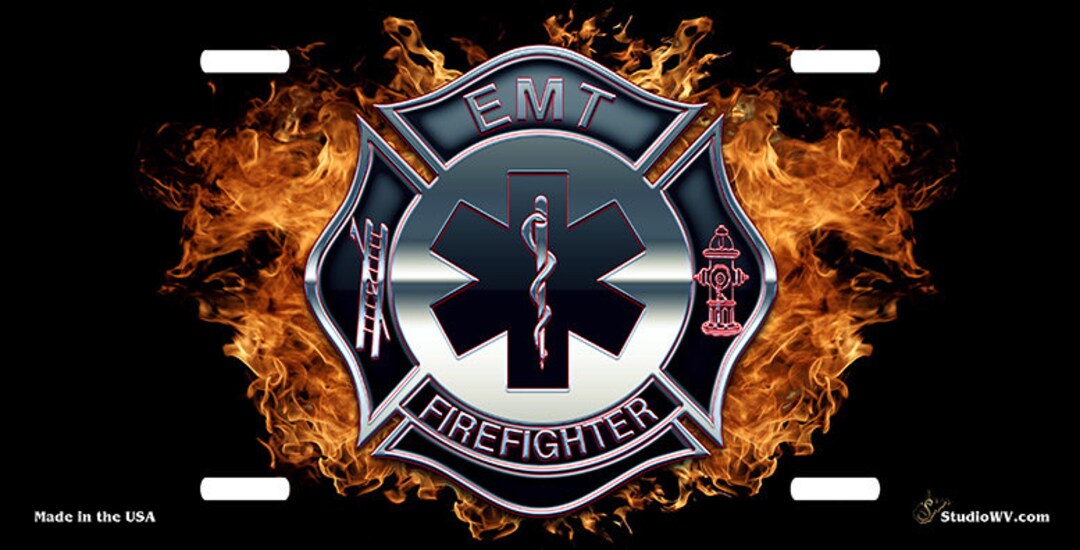 Firefighter Custom License Plate Custom Car Tag Etsy