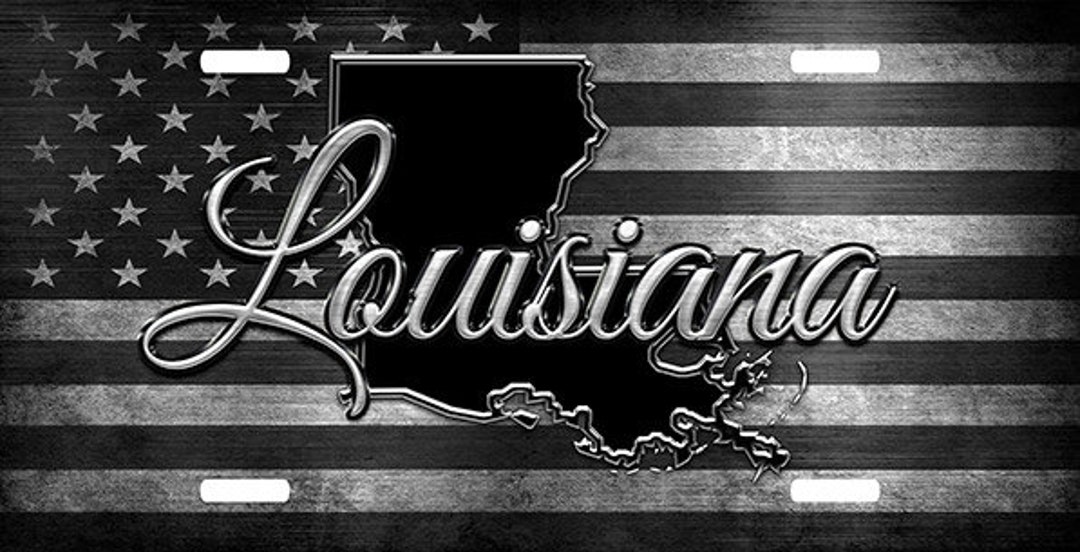 Louisiana License Plate, Custom License Plate, Thin Line Etsy