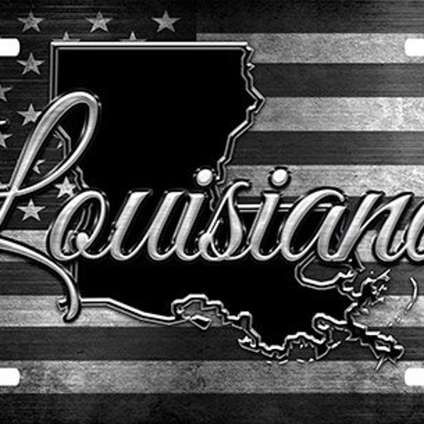 Louisiana license plate, Custom License Plate, Thin Line