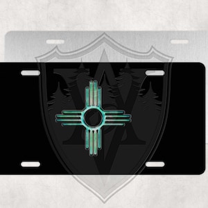 New Mexico - Custom License Plate - Custom Car Tag - Turquoise Zia