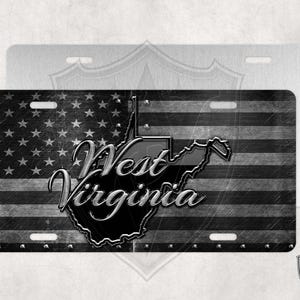 WV - West Virginia - Custom License Plate - Custom Car Tag - Riveted WV