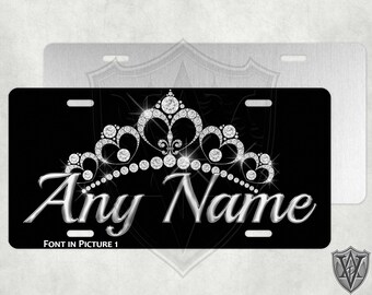 Customize it Your Black and White photos and text License Plate