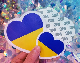 3M Charity Fundraiser Sticker, Ukraine in my Heart, Vinyl Stickers, 3M Stickers, Waterproof Stickers, for Car, Laptop, Mug and more