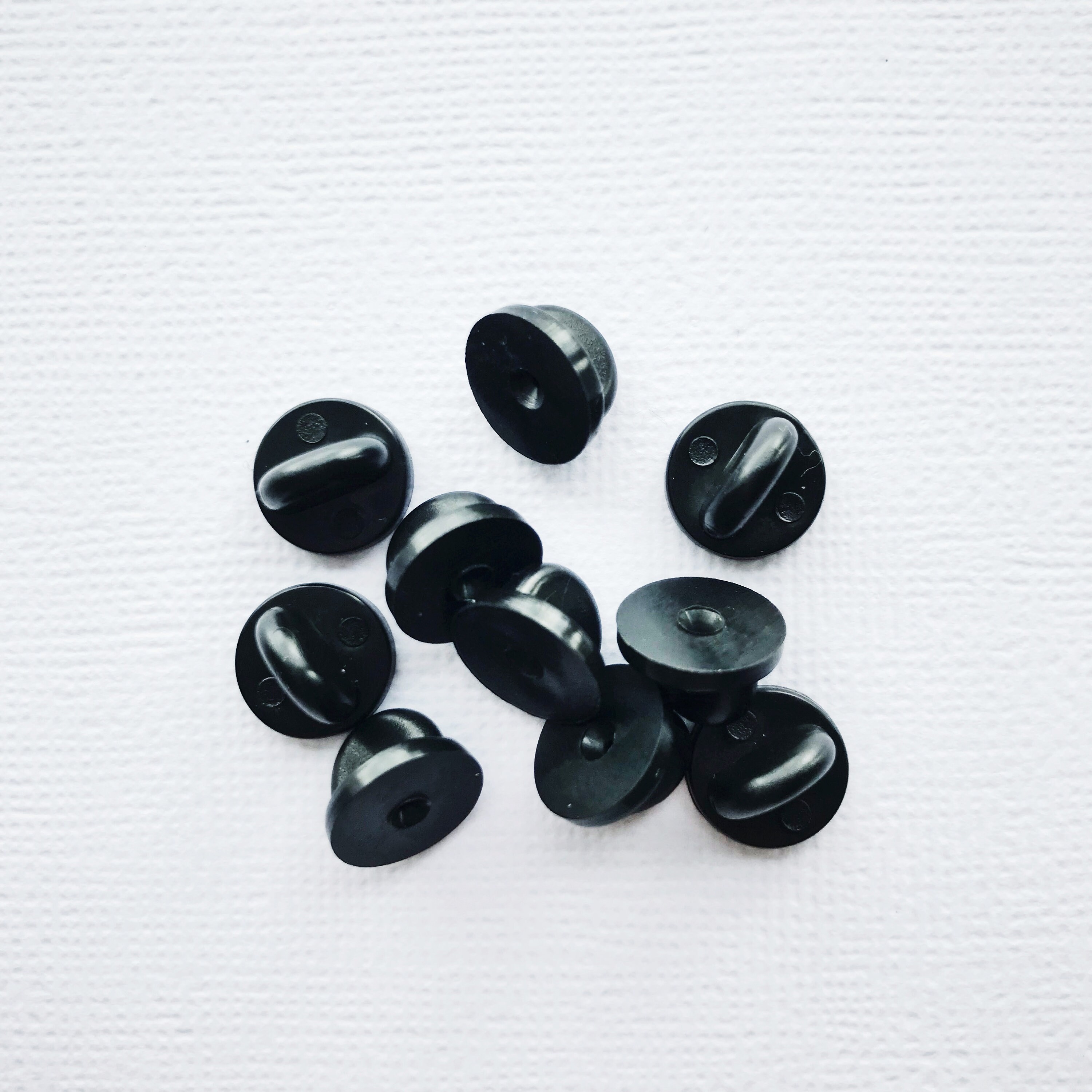 Rubber Pin Backs // Pack of 5, 10, 20, 40, 100 or 500 