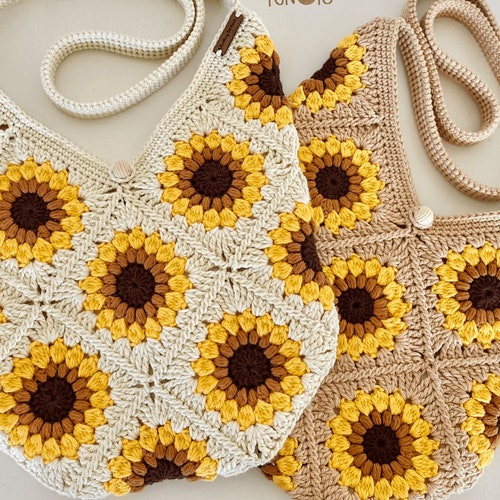 Crochet Bag Crossbody Bag Granny Square Bag Crochet - Etsy