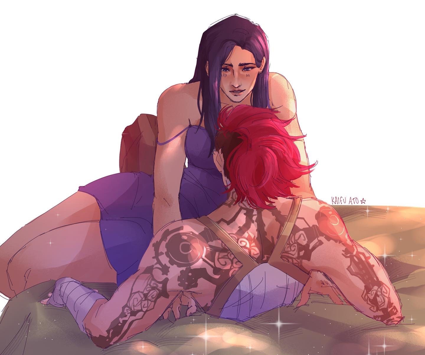 Arcane Caitlyn and Vi Bed Print - Etsy Sweden