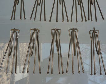 Accessories for drapes 8 large hooks 4 branches height 7.5 cm, for ruflette tape
