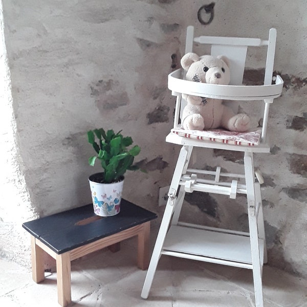 CHAISE de poupée ancienne en bois jouet