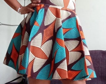 Printed pattern skirt, Formal skirt, Loose, flared, Circle skirt, sun skirt, Skater skirt, Women's skirt