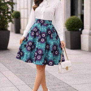 Jupe Midi French Connection UK 10 - Verte - 100% Coton - Droite Et Crayon - Occasion