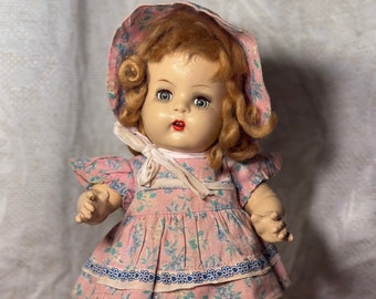 Antique All Composition All Original Toddler Doll 15”