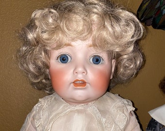 Large 25” Antique German J D Kestner Bisque Baby Doll 260