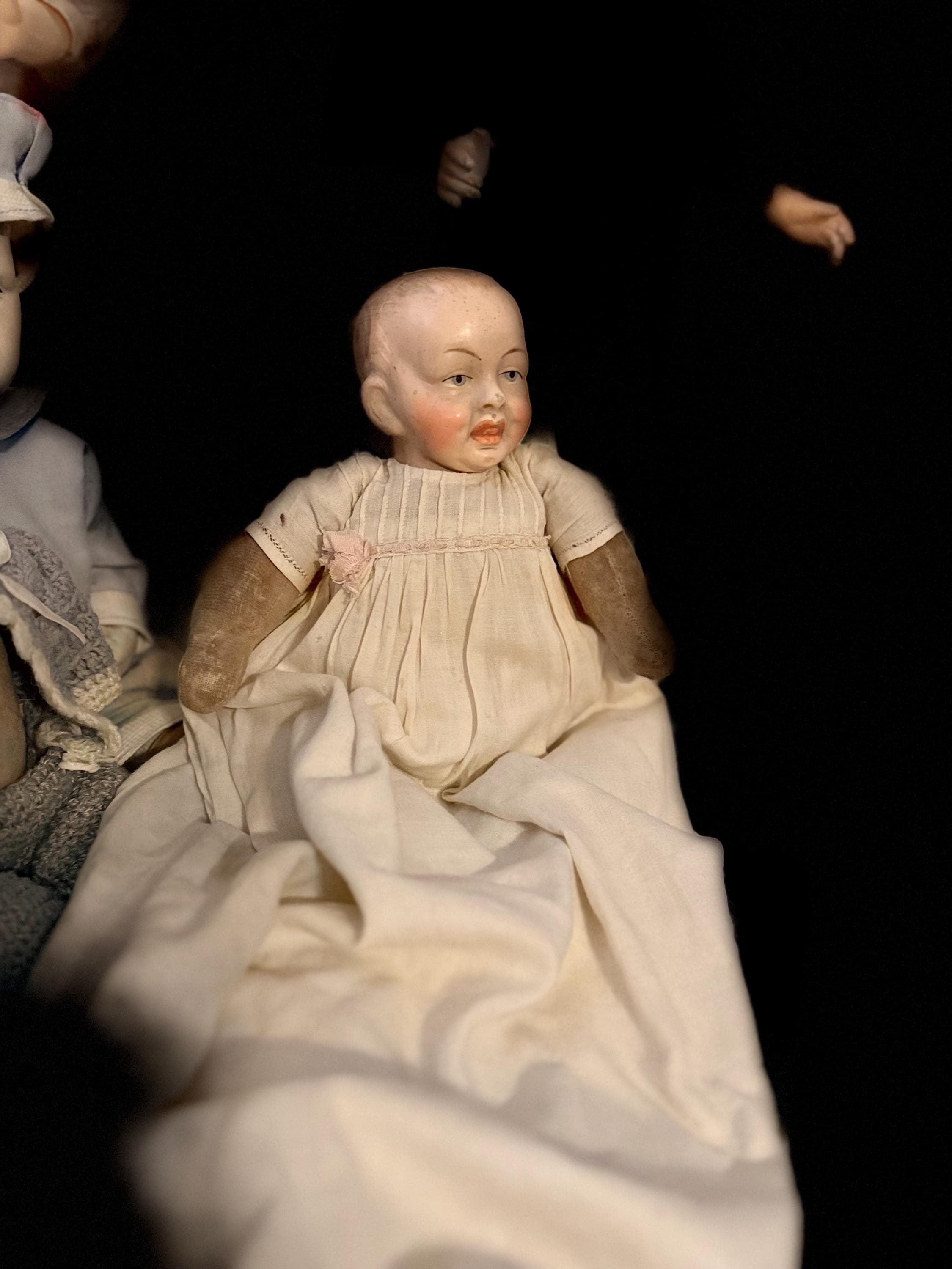 RARE Mystery  1800s Old Antique German Boy Doll 10 1/2” Celluloid?