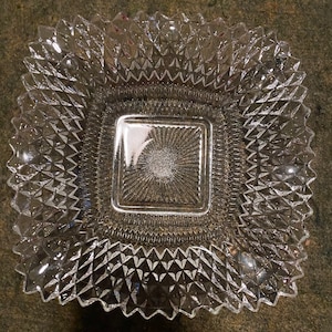 Clear glass vintage candy dish