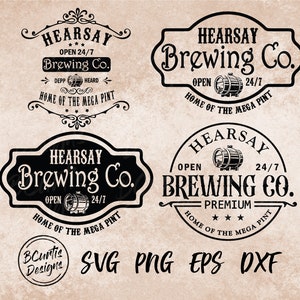 Hearsay Brewing Co バンドル | That’s Hearsay | Mega Pint | Justice for Johnny | デジタル ダウンロード | Hearsay Tavern | Depp サポート | SVG | PNG