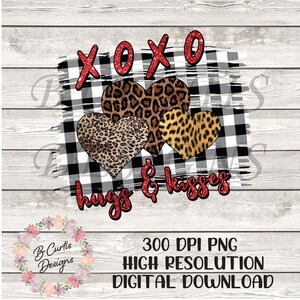 XOXO Plaid Hearts | Digital Download | Shirt Designs | Happy Valentines Day png | xoxo png | Hugs and Kisses PNG | Valentines Sublimation