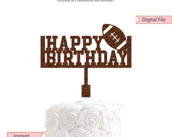 Football Birthday Cake Topper • Baby Football Birthday • SVG file • Cricut file • Silhouette file • png • dxf • eps • jpg