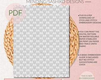 Sashiko Style Stick + Stitch, Visible Mending, PDF Stickerei, Stick + Stitch Jeansreparatur, Sashiko-Stickerei, PDF Digital Download
