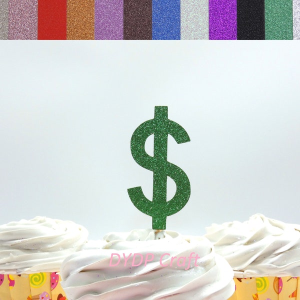 Money Sign Cupcake Toppers Etsy