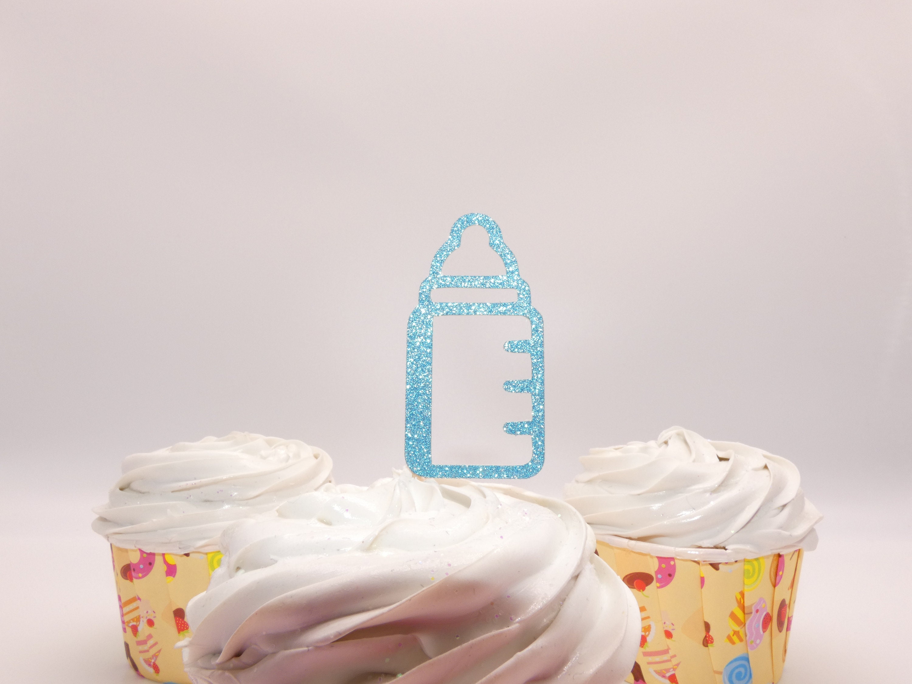 Baby Bottle Cupcake Topper Baby Shower Bottle Cake Topper - Etsy