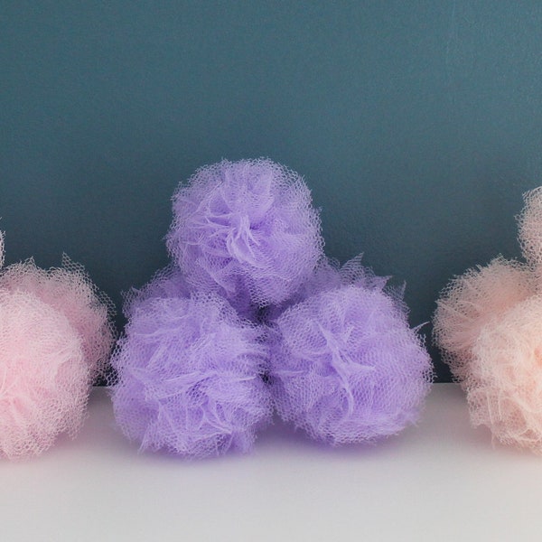 pompons en tulle lot de 5