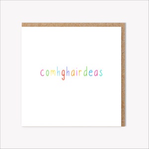 Comhghairdeas, Ierse kaart, gefeliciteerd, Gaeilge