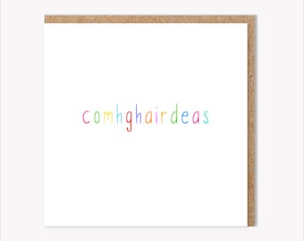 Comhghairdeas, Irish Card, Congratulations, Gaeilge
