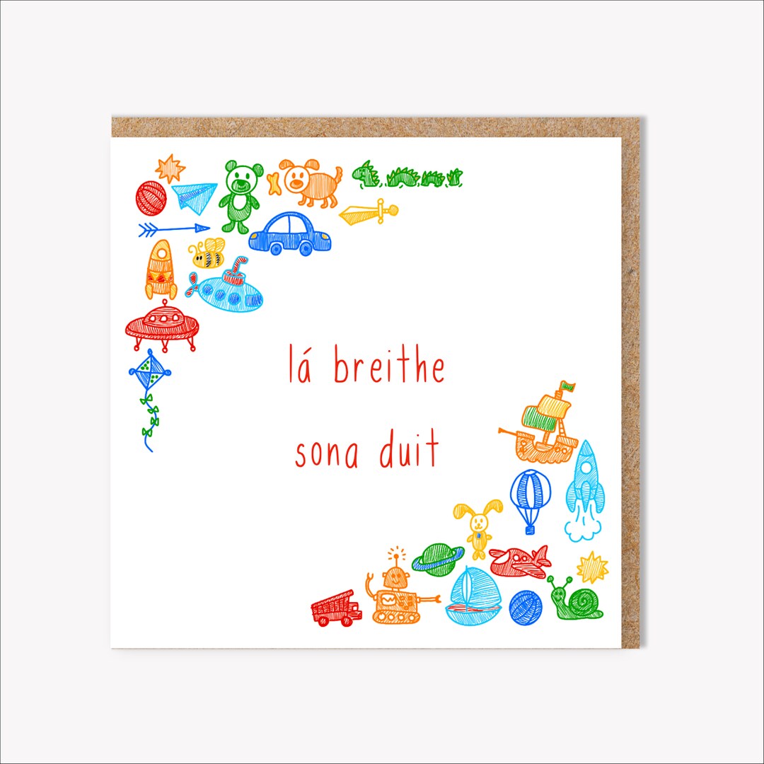 Lá Breithe Sona Duit, Irish Birthday Card - Etsy, image size:1080x1080