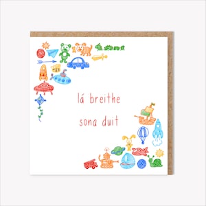 Lá Breithe Sona Duit, Irish Birthday Card
