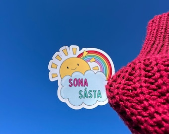 Sticker vinyle irlandais Sona Sásta