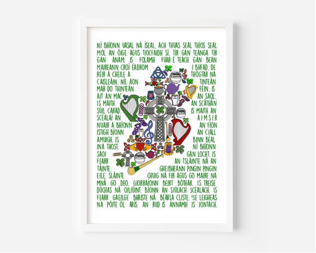 Seanfhocail Gaeilge, Irish Proverbs Etsy UK