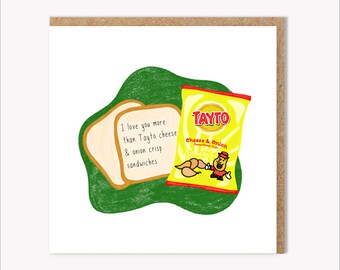 Irish Love Card, Tayto, Perfect match, Love, Funny card, Anniversary