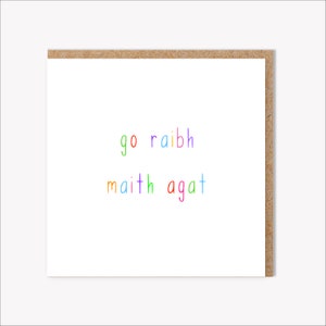 Go raibh maith agat, Cárta Gaeilge, Gaeilge, Irish Card