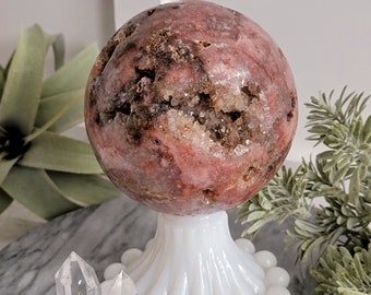 Sparkeling Pink Amethyst Sphere Pink Amethyst Sphere 376g Pink Amethyst Sphere Dreaming Pink Amethyst Sphere