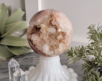 Sparkeling Pink Amethyst Sphere Pink Amethyst Sphere 376g Pink Amethyst Sphere Dreaming Pink Amethyst Sphere