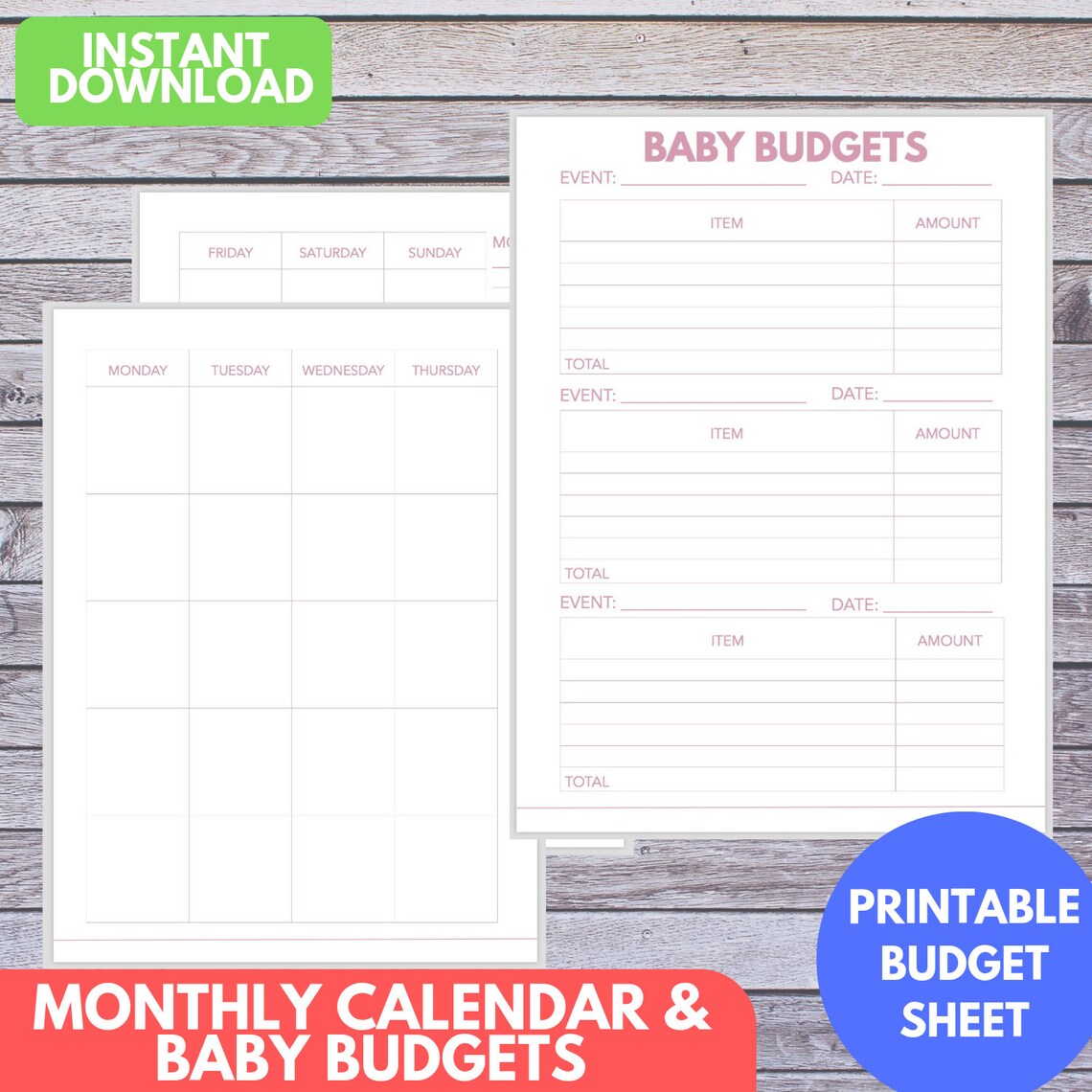 Digital Budget Planner Monthly Printable Template - Etsy UK