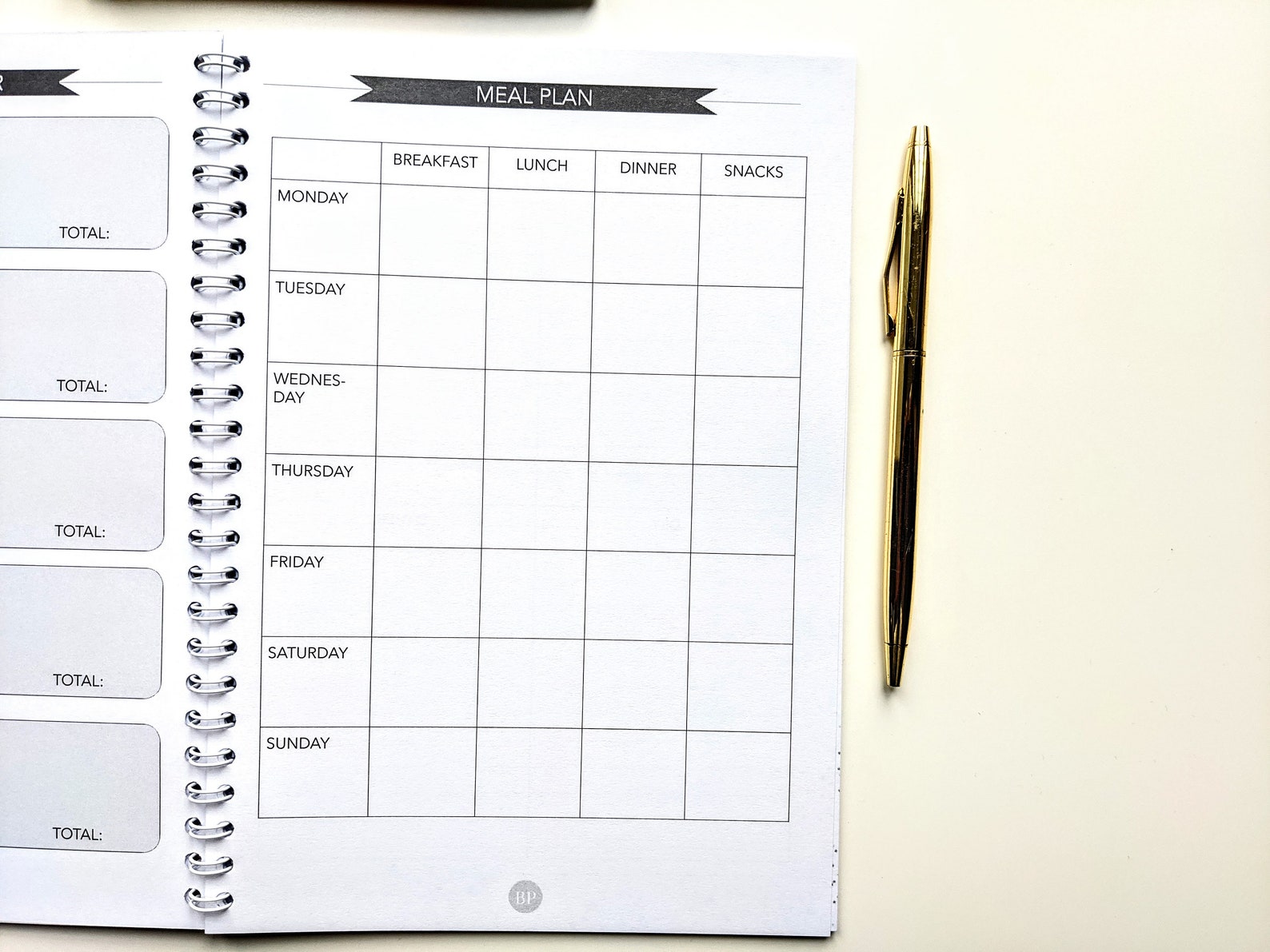 diary budget planner