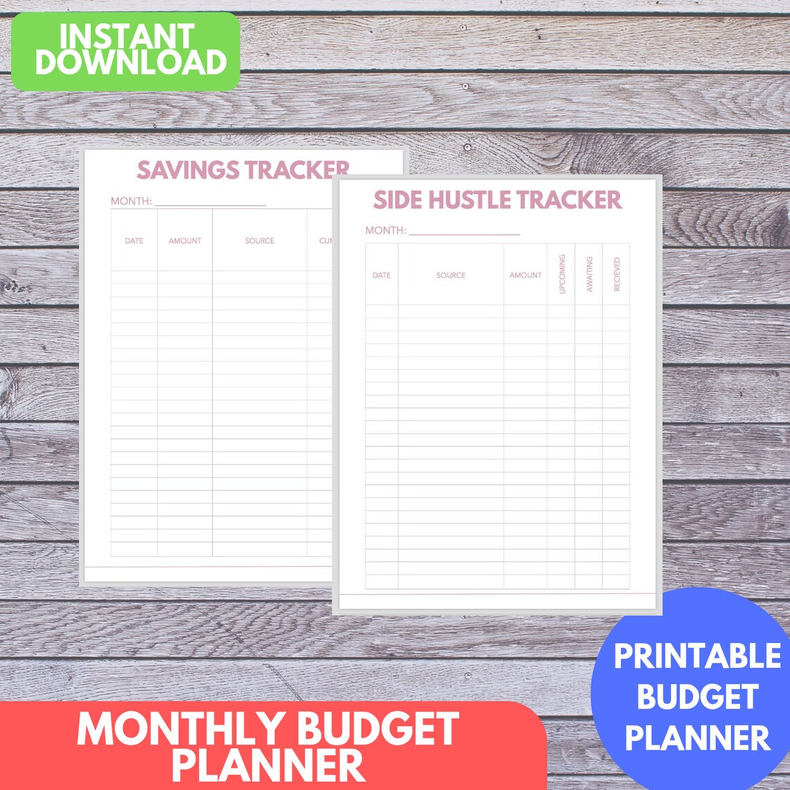 Digital Budget Planner Monthly Printable Template - Etsy UK