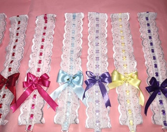 Baby Girls Lace Overlay Romany Ribbon Tie Bib Spanish Style Decor SH
