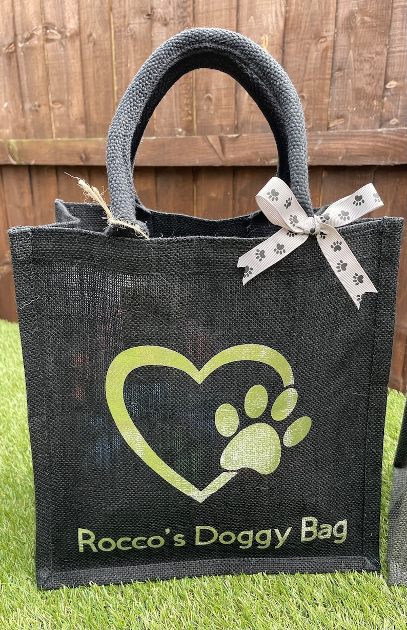 Bolsa de yute personalizada para perros imagen 6
